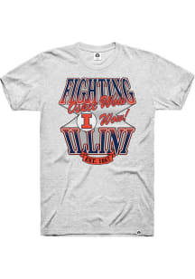 Rally Illinois Fighting Illini Grey Triblend Short Sleeve Fashion T Shirt