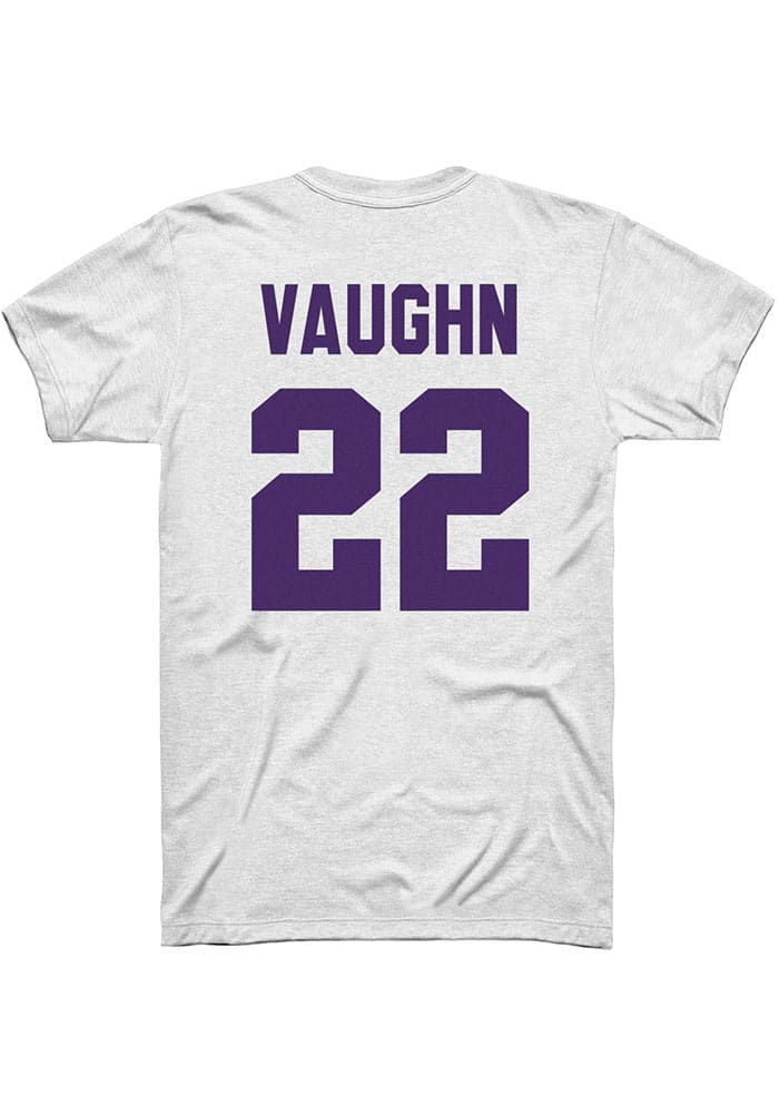 Deuce Vaughn K-State Wildcats White Name and Number Short Sleeve Player T Shirt