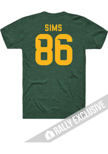 Ben Sims Baylor Bears Green Football Name and Number Short Sleeve Player T Shirt