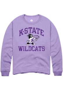 Rally K-State Wildcats Mens Lavender Number One Willie Long Sleeve Fashion Sweatshirt