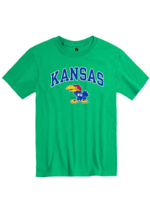 Rally Kansas Jayhawks Green 1941 Arch Mascot Short Sleeve T Shirt