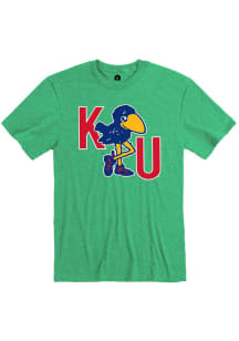 Rally Kansas Jayhawks Green 1912 Initial Short Sleeve Fashion T Shirt
