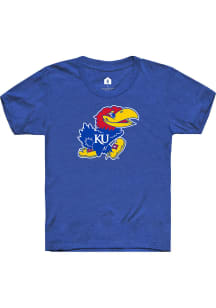 Rally Kansas Jayhawks Youth Blue Primary Short Sleeve T-Shirt