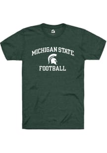 Rally Michigan State Spartans Green Number One Graphic Football Short Sleeve T Shirt