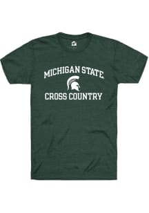 Michigan State Spartans Green Rally Number One Graphic Cross Country Short Sleeve T Shirt