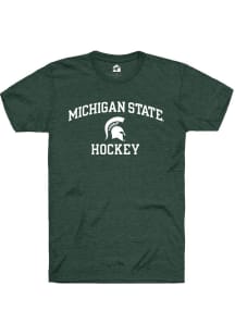 Rally Michigan State Spartans Green Number One Graphic Hockey Short Sleeve T Shirt