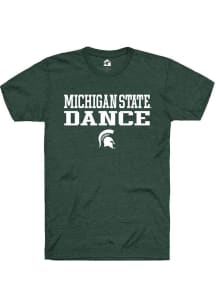 Rally Michigan State Spartans Green Stacked Dance Short Sleeve T Shirt