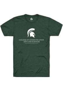 Rally Michigan State Spartans Green College of Communication Arts and Sciences Short Sleeve T Sh..