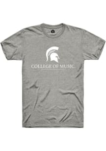 Rally Michigan State Spartans Grey College of Music Short Sleeve T Shirt