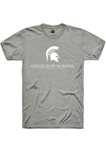 Rally Michigan State Spartans Grey College of Nursing Short Sleeve T Shirt