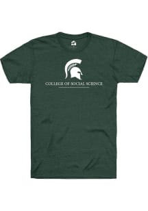 Rally Michigan State Spartans Green College of Social Science Short Sleeve T Shirt