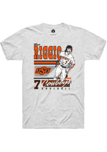 Roc Riggio Oklahoma State Cowboys Grey Caricature Number 7 Short Sleeve Fashion Player T Shirt