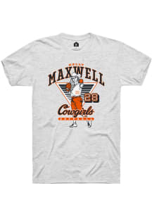 Kelly Maxwell Oklahoma State Cowboys Grey Caricature Number 28 Short Sleeve Fashion Player T Shi..