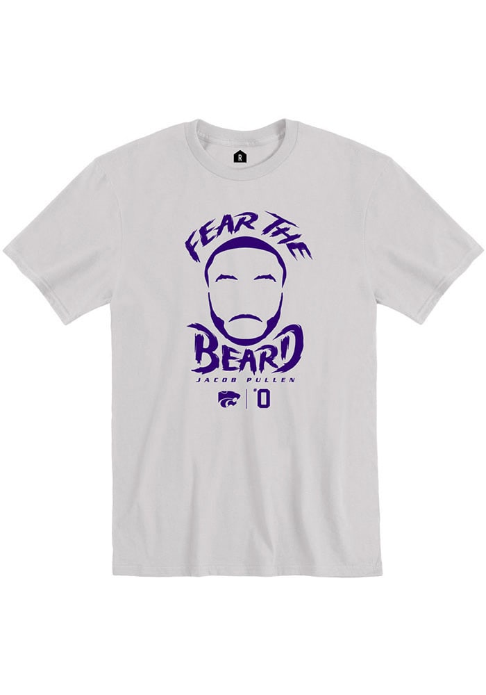 Jacob Pullen K-State Wildcats Grey Fear The Beard Short Sleeve Fashion Player T Shirt