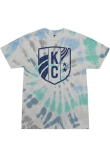 Rally KC Current Youth Teal Shield Tie Dye Short Sleeve T-Shirt
