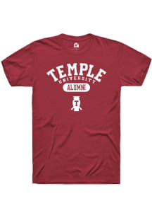 Rally Temple Owls Red Alumni Pill Short Sleeve T Shirt