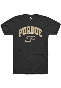 Purdue Boilermakers Black Rally Arch Mascot Short Sleeve T Shirt