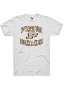 Rally Purdue Boilermakers White Number 1 Short Sleeve T Shirt