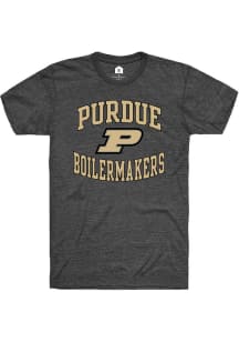 Purdue Boilermakers Charcoal Rally Number 1 Short Sleeve T Shirt