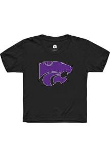 Rally K-State Wildcats Toddler Black Powercat Short Sleeve T-Shirt