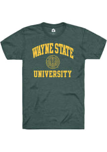 Rally Wayne State Warriors Green Seal Short Sleeve Fashion T Shirt
