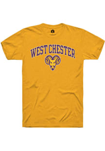 Rally West Chester Golden Rams Yellow Arch Mascot Short Sleeve T Shirt