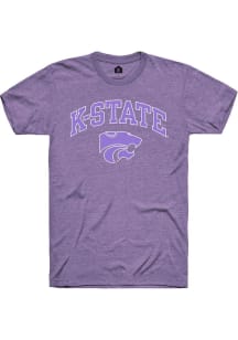 Rally K-State Wildcats Purple Lavender Arch Mascot Short Sleeve Fashion T Shirt