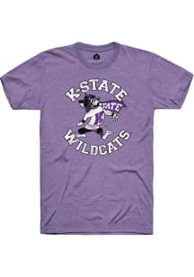 Rally K-State Wildcats Purple Rounded Number One Willie Short Sleeve Fashion T Shirt