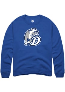 Rally Drake Bulldogs Mens Grey Primary Mascot Long Sleeve Crew Sweatshirt