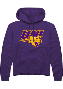 Rally Northern Iowa Panthers Mens Purple Primary Logo Long Sleeve Hoodie