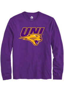 Rally Northern Iowa Panthers Purple Primary Logo Long Sleeve T Shirt