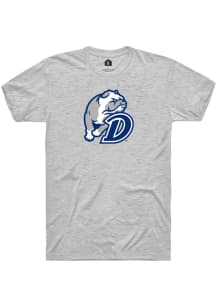 Rally Drake Bulldogs Grey Primary Mascot Short Sleeve T Shirt