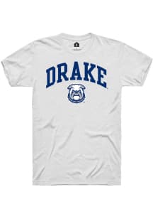 Rally Drake Bulldogs White Arch mascot Short Sleeve T Shirt