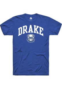 Rally Drake Bulldogs Blue Arch mascot Short Sleeve T Shirt