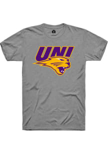Rally Northern Iowa Panthers Grey Primary Logo Short Sleeve T Shirt