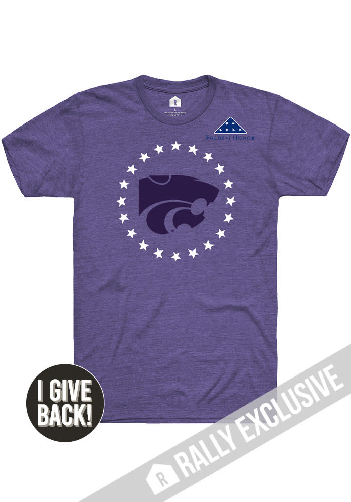 Rally K-State Wildcats Purple Folds of Honor Circle Short Sleeve Fashion T Shirt