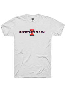 Rally Illinois Fighting Illini White Number One Fighting Illini Short Sleeve T Shirt