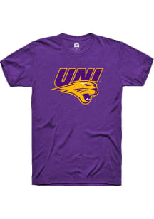 Rally Northern Iowa Panthers Purple Primary Logo Short Sleeve T Shirt
