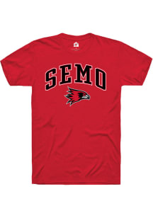 Rally Southeast Missouri State Redhawks Red Arch mascot Short Sleeve T Shirt
