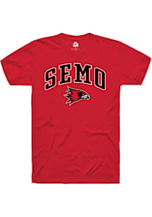 Rally Southeast Missouri State Redhawks Red Arch mascot Short Sleeve T Shirt
