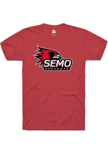 Rally Southeast Missouri State Redhawks Red Primary Logo Short Sleeve T Shirt