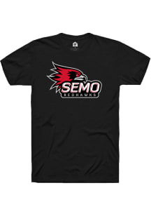 Rally Southeast Missouri State Redhawks Black Primary Logo Short Sleeve T Shirt