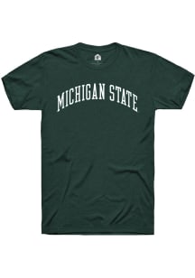 Michigan State Spartans Green Rally Arch Name Short Sleeve T Shirt