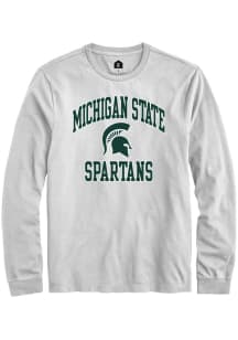 Rally Michigan State Spartans White no1 Graphic Long Sleeve T Shirt