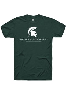 Rally Michigan State Spartans Green Advertising Management Short Sleeve T Shirt
