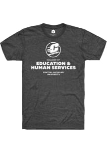 Rally Central Michigan Chippewas Charcoal College of Education and Human Services Short Sleeve T..