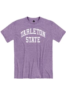 Rally Tarleton State Texans Purple Snow Heather Arch Name Short Sleeve T Shirt