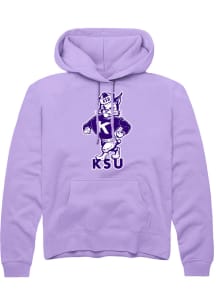 Rally K-State Wildcats Mens Lavender Triblend Vintage Logo Fashion Hood