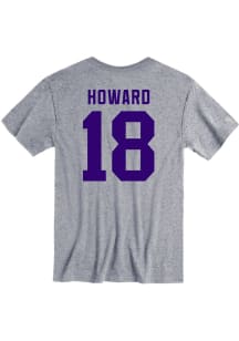 Will Howard K-State Wildcats Grey Football Name and Number Short Sleeve Player T Shirt
