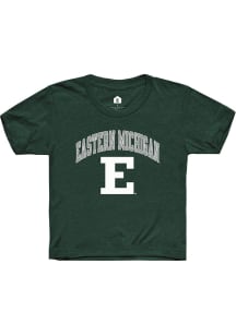 Rally Eastern Michigan Eagles Youth Green Arch Mascot Short Sleeve T-Shirt